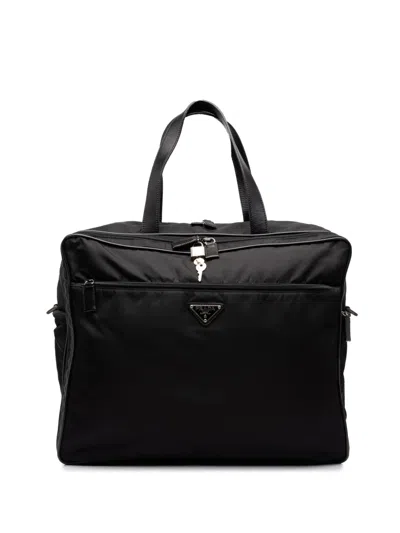 Pre-owned Prada 2000-2013 Tessuto Travel Bag In Black