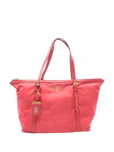 Pre-owned Prada 2000-2015 Tessuto Shoulder Bag Tote Bag In Pink