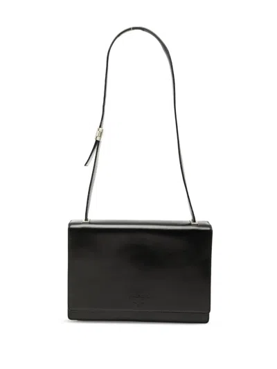 Pre-owned Prada 2000-2017 Vitello Sport Flap Shoulder Bag In Black