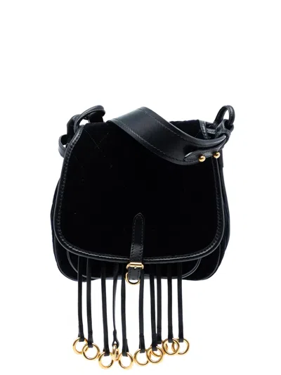 Pre-owned Prada 2000-2025 Impuntu Velluto Corsaire Crossbody Bag In Black