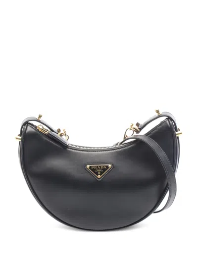Pre-owned Prada 2000s Arke Handbag In Black