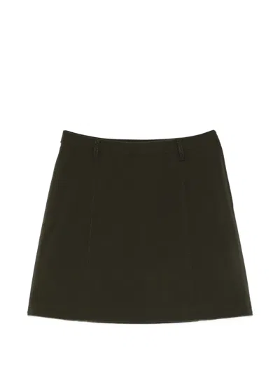 Pre-owned Prada 2000s Belt-loop Mini Skirt In Green
