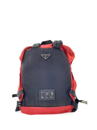 Pre-owned Prada 2000s Buckle-fastening Backpack In Red