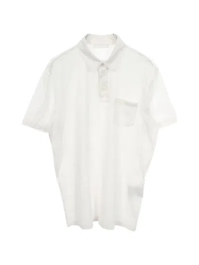 Pre-owned Prada 2000s Chest-pocket Polo Shirt In White