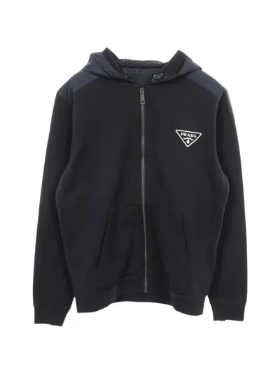 Pre-owned Prada 2000s Color-block Hoodie In Blue