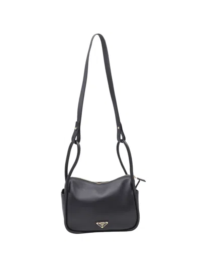 Pre-owned Prada 2000s Darling Leather Tote Bag In Black