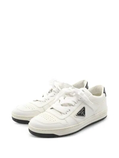 Pre-owned Prada 2000s Downtown Sneakers In White