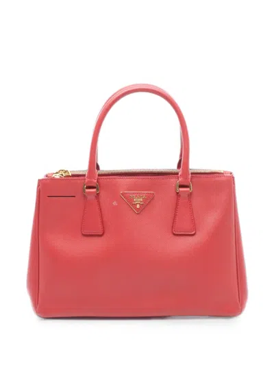 Pre-owned Prada 2000s Galleria Tote Bag In Red