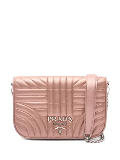 Pre-owned Prada 2000s Impunture Diagramme Cross Body Bag In Pink