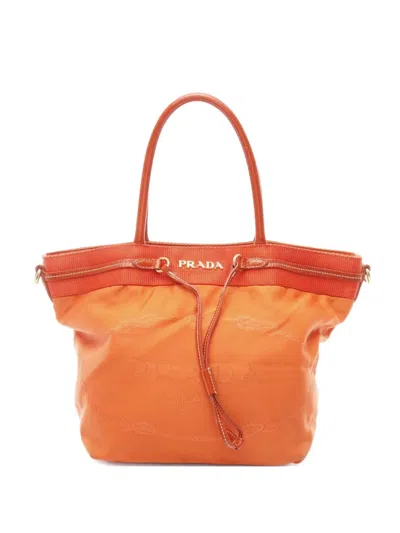 Pre-owned Prada 2000s Jacquard Nylon Handbag