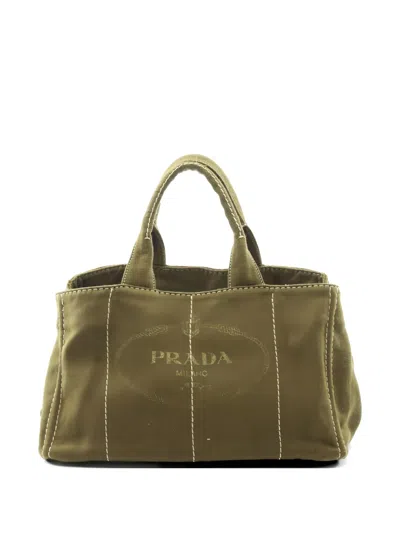 Pre-owned Prada 2000s Kanapa Tote Bag In Brown