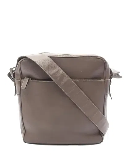 Pre-owned Prada 2000s Leather Shoulder Bag In Brown
