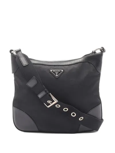 Pre-owned Prada 2000s Logo-detail Shoulder Bag In Black