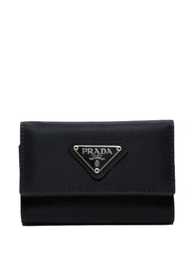 Pre-owned Prada 2000s Nylon Cardcase In Black