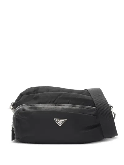 Pre-owned Prada 2000s Nylon Shoulder Bag In Black