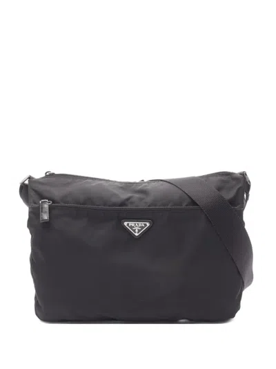 Pre-owned Prada 2000s Re-nylon Shoulder Bag In Black