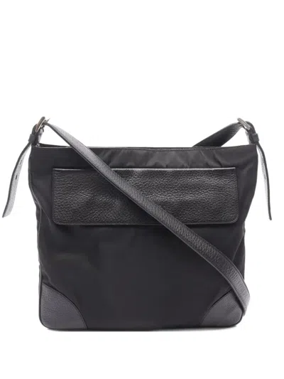 Pre-owned Prada 2000s Re-nylon Shoulder Bag In Black