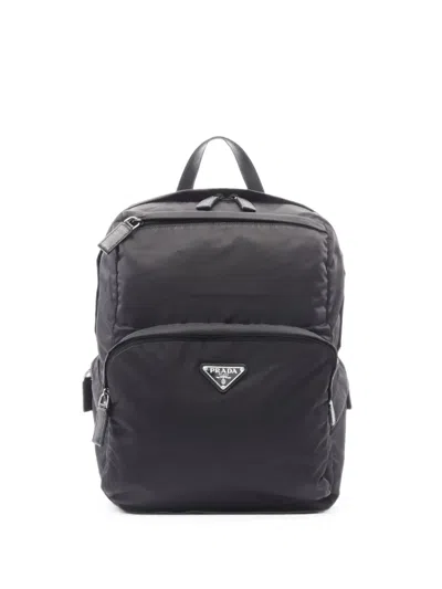 Pre-owned Prada 2000s Re-nylon Backpack In Black