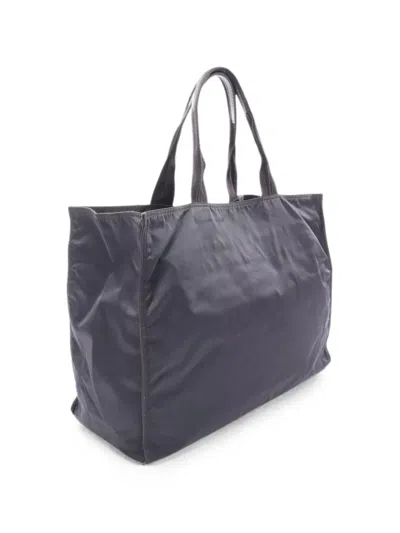 Pre-owned Prada 2000s Saffiano Leather Tote Bag In Blue