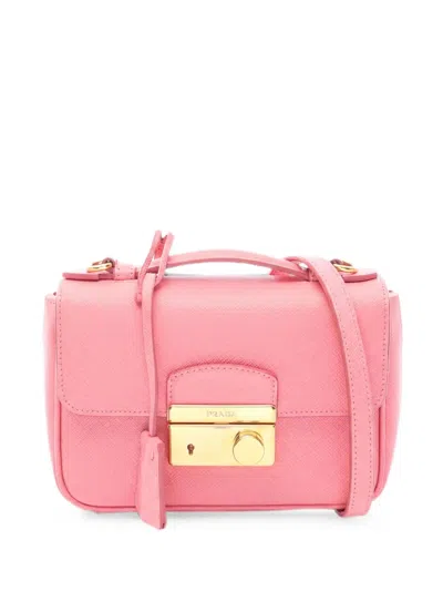 Pre-owned Prada 2000s Saffiano Leather Tote Bag In Pink