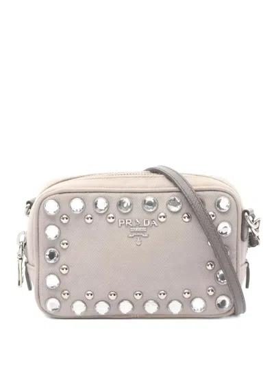 Pre-owned Prada 2000s Saffiano Shoulder Bag In Gray