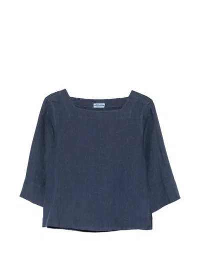 Pre-owned Prada 2000s Square-neck Blouse In White