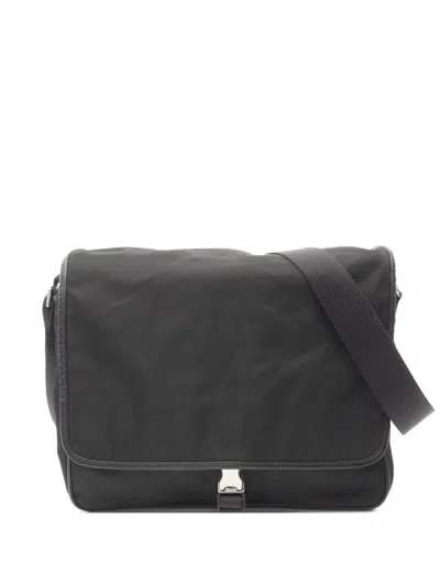 Pre-owned Prada 2000s Tessuto Nylon 2way Shoulder Bag In Black