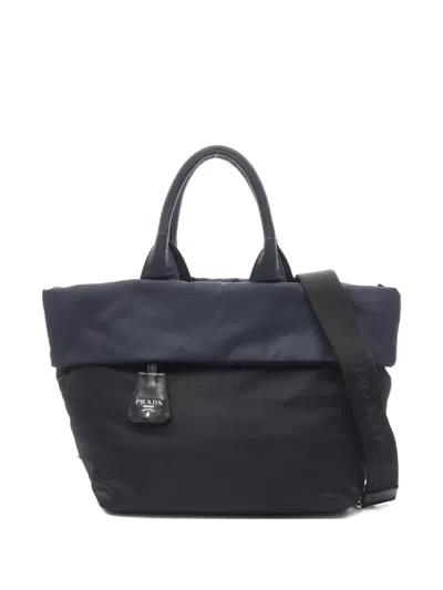 Pre-owned Prada 2000s Triangle-logo Padded Tote Bag