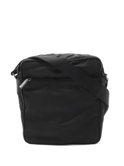 Pre-owned Prada 2000s Triangle-logo Shoulder Bag In Black