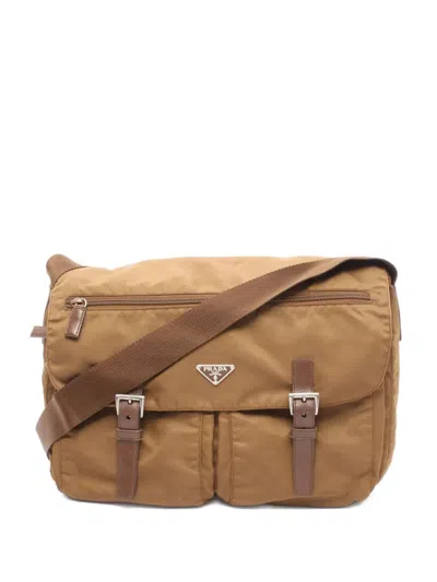 Pre-owned Prada 2000s Vela Shoulder Bag In Brown