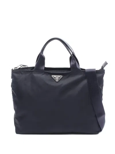 Pre-owned Prada 2000s Vela Tote Bag In Blue