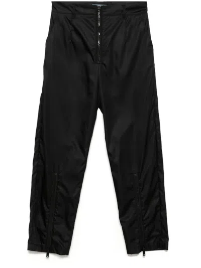 Pre-owned Prada 2000s Zip Fastening Pants In Black