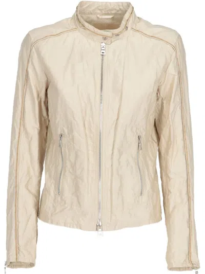Pre-owned Prada 2000s Zip-up Jacket In Neutrals