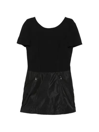 Pre-owned Prada 2000s Zip-fastening Mini Dress In Black