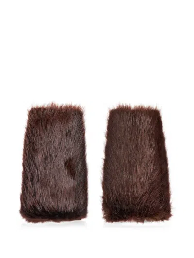 Pre-owned Prada 2001 Arm Warmers In Brown