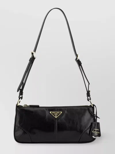 PRADA 2002 LEATHER SHOULDER BAG RE-EDITION