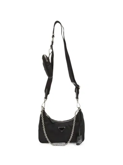 Pre-owned Prada 2005 Medium Re-edition Shoulder Bag In Black