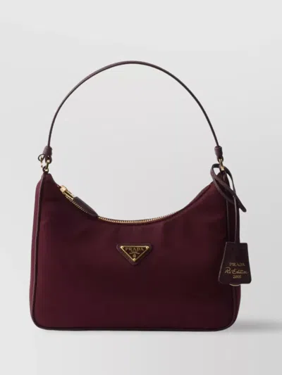 Prada 2005 Mini Bag With Adjustable Strap And Leather Trim