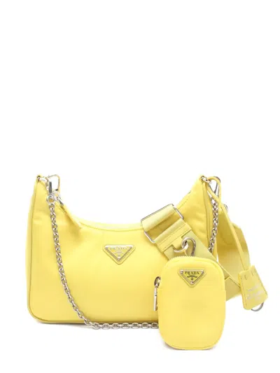 Pre-owned Prada 2005 Re-edition 2005 Shoulder Bag In Yellow