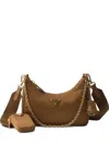 Prada Re-edition 2005 Re-nylon Bag With Saffiano Mini Bag In Brown