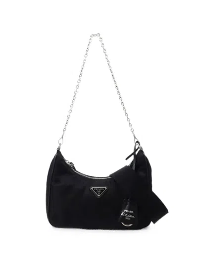 Pre-owned Prada 2005 Re-edition Shoulder Bag In Black