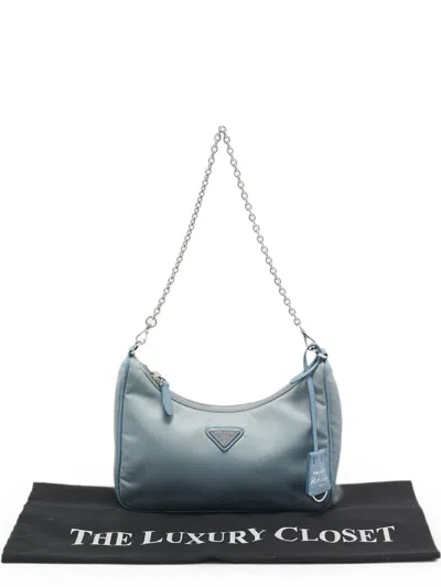 Pre-owned Prada 2005 Re-edition Shoulder Bag In Blue