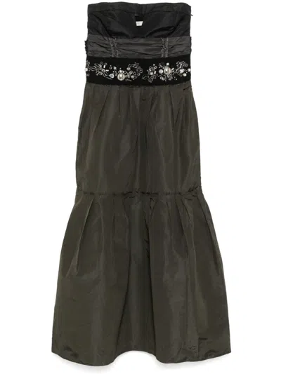 Pre-owned Prada 2006 Bead-embellishment Dress In Black