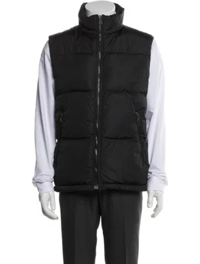 Pre-owned Prada 2007 Enameled Metal Triangle Vest In Black