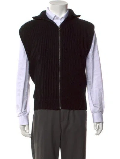 Pre-owned Prada 2007 Wool Cardigan W/ Tags In Black