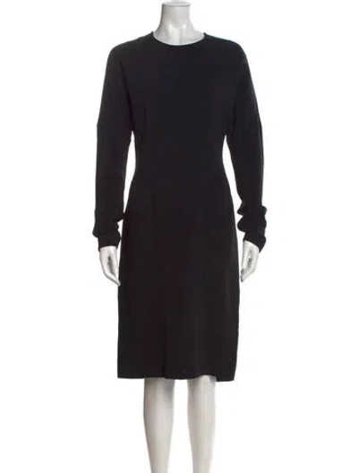 Pre-owned Prada 2008 Midi Length Dress In Black