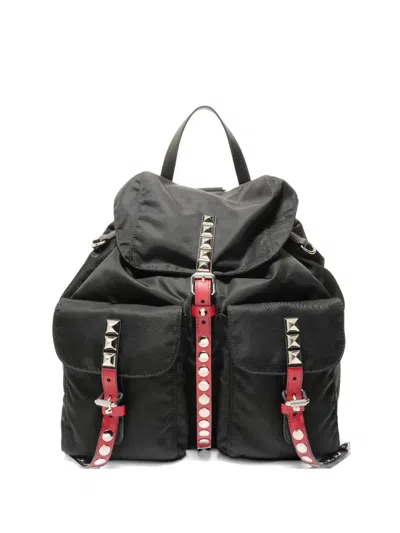 Pre-owned Prada 2008-2015 Studded-strap Backpack