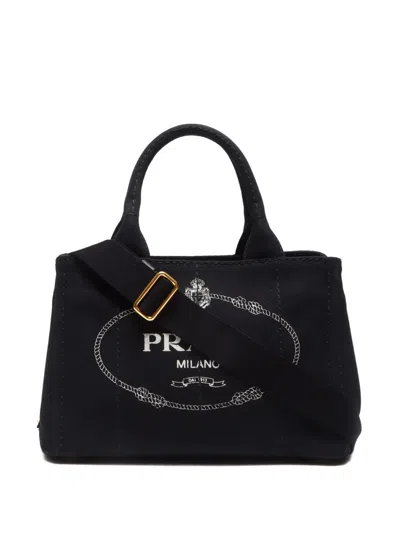 Pre-owned Prada 2010-2020s Canapa Tote Bag In 黑色