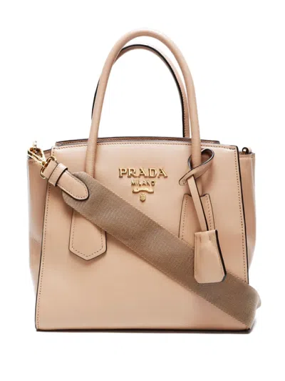 Pre-owned Prada 2010-2020s Leather Tote Bag In Neutral