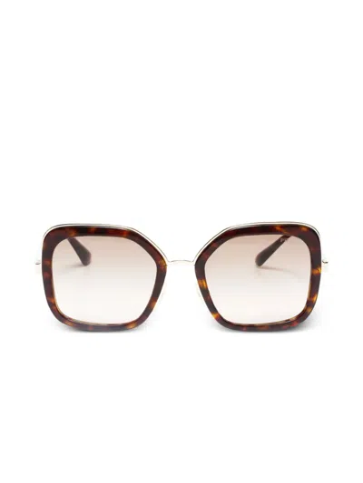 Pre-owned Prada 2010-2020s Square-frame Sunglasses In Brown